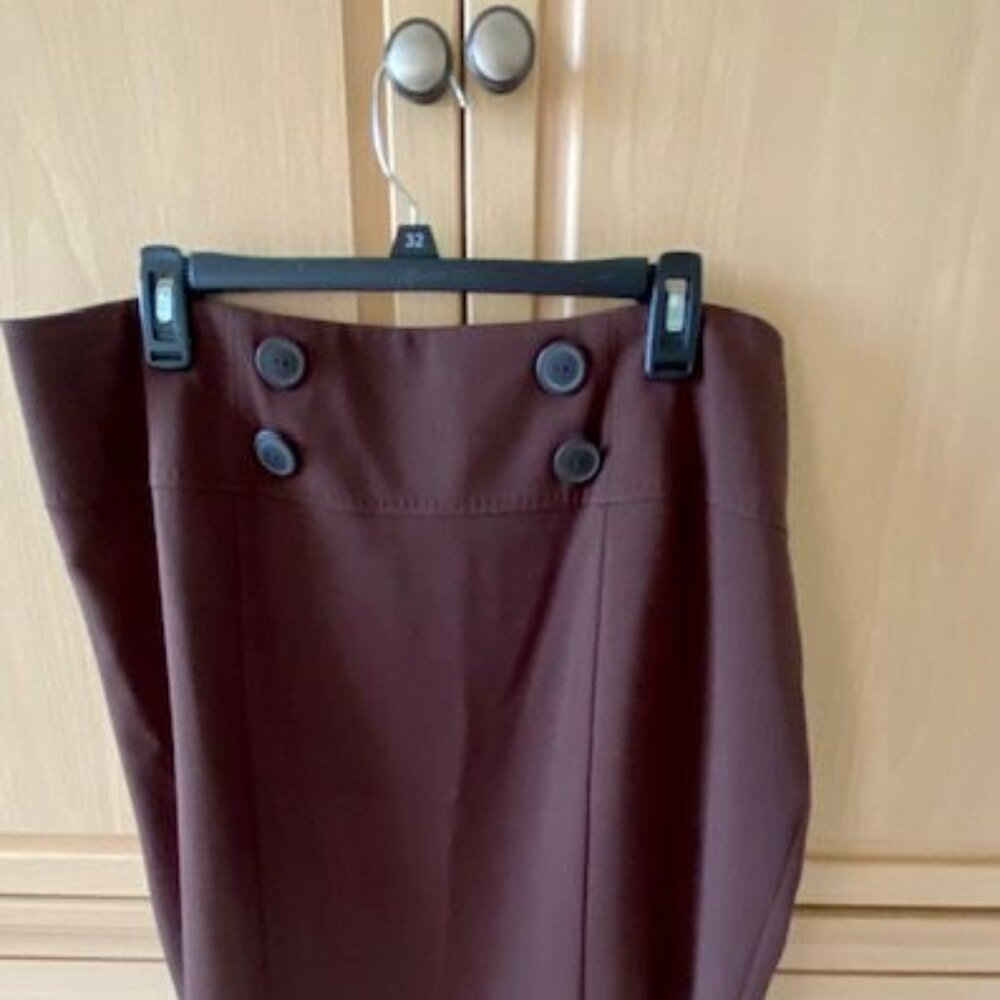 Brown Skirt with front Buttons (Decorative buttons only)